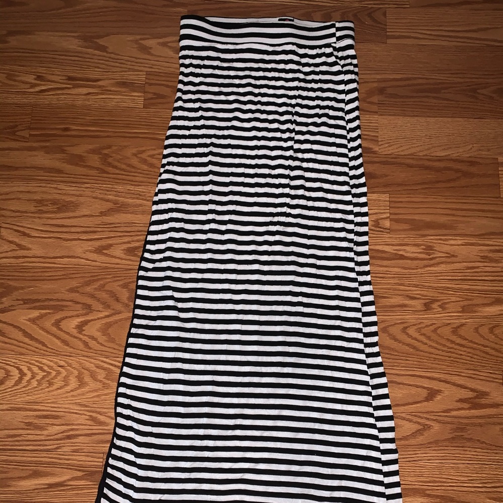 Long striped maxi skirt
